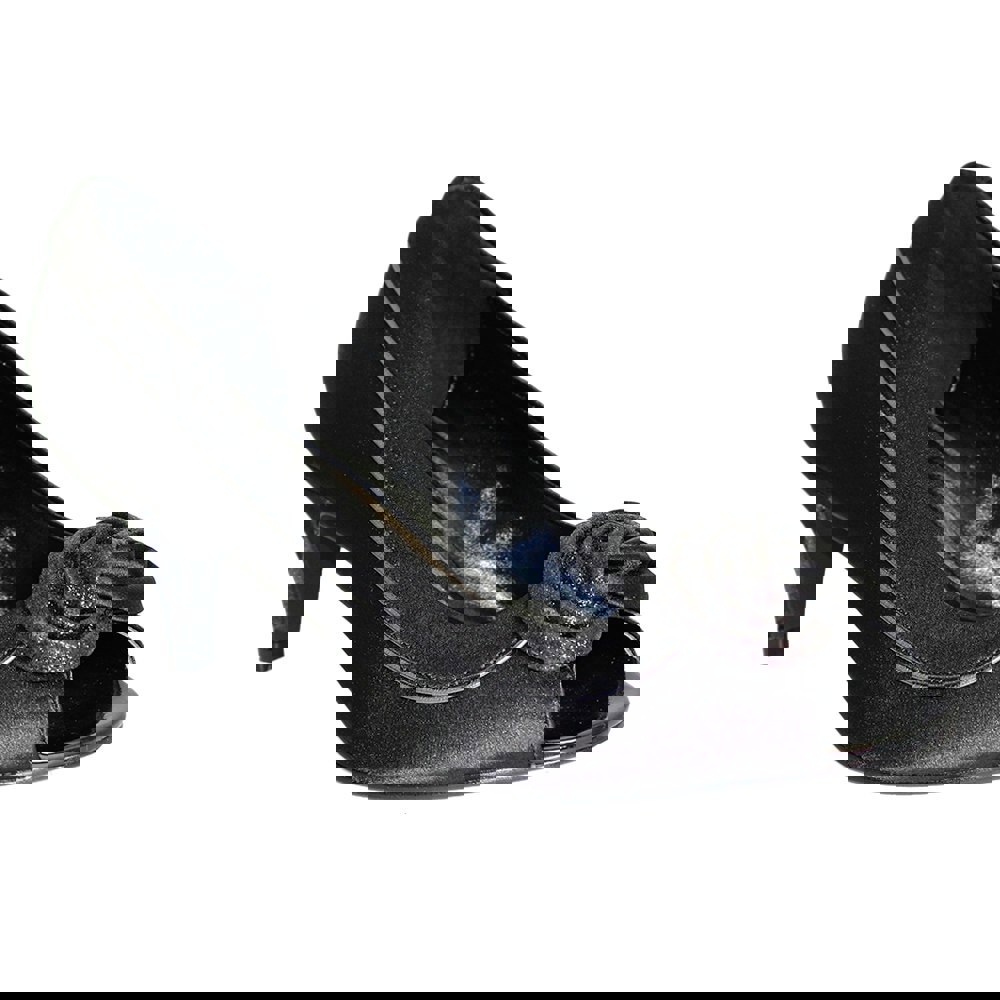 Lunar Women's Ripley Satin Court Shoes - Black