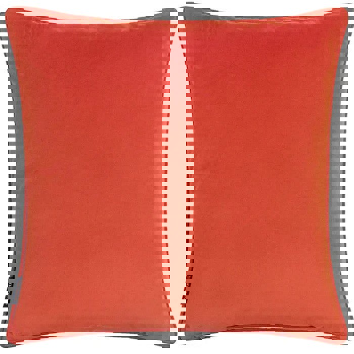 Paoletti Tayanna Velvet Metallic Cushion Cover - Papaya