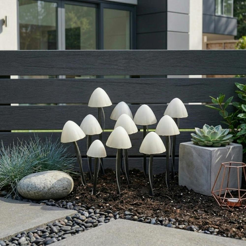 Garden Greatness Lumi 10 Pack Solar Mushroom Stake Lights