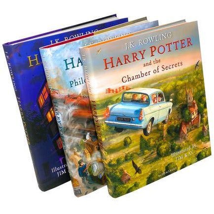 Harry Potter Set Illustrated By Jim Kay Philosophers Stone, Prison Of Azkaban, Chambers of Secrets