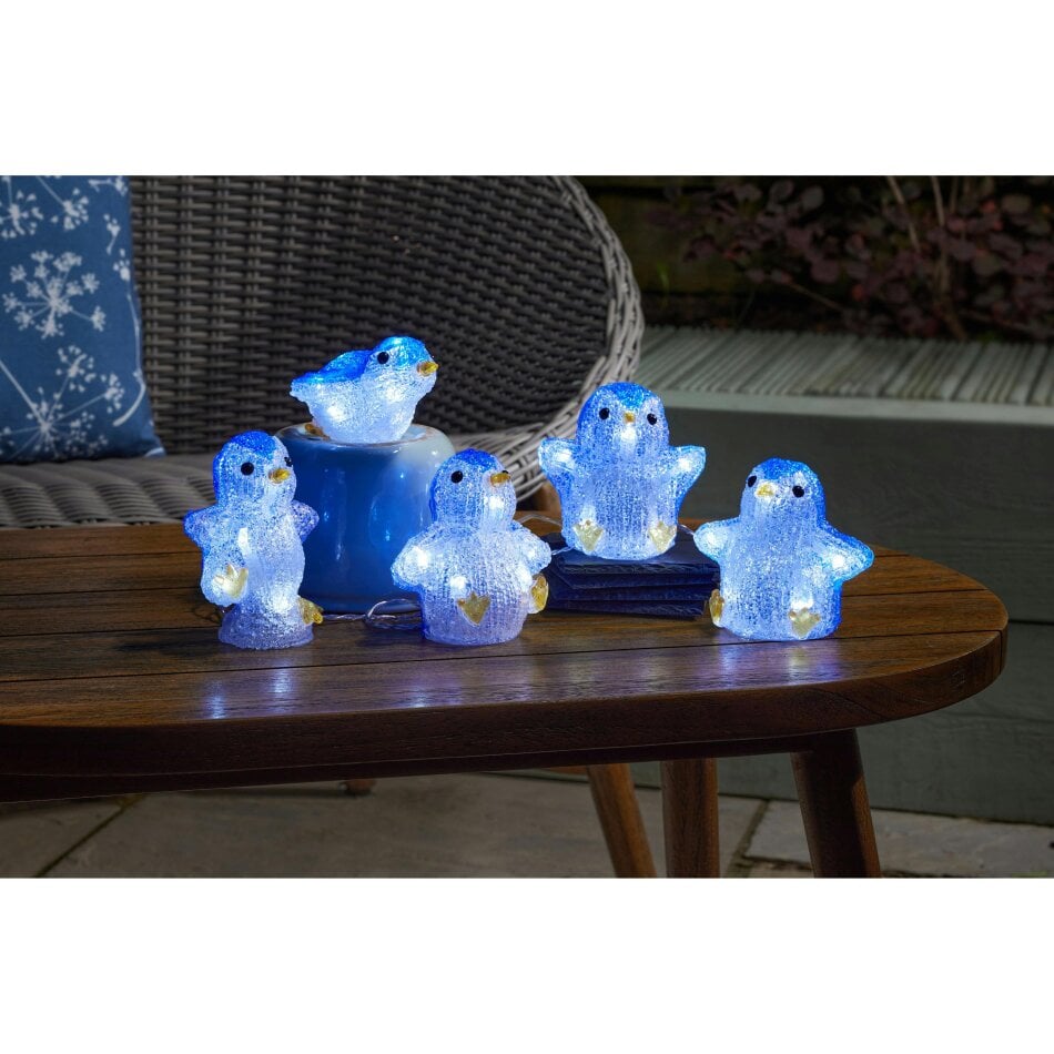 Scotts of Stow InLit Ice Penguins Set of 5