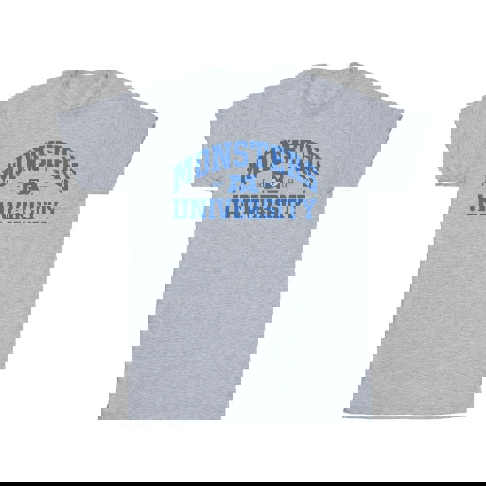 Disney Mens Monsters University Logo T-Shirt - Sports Grey