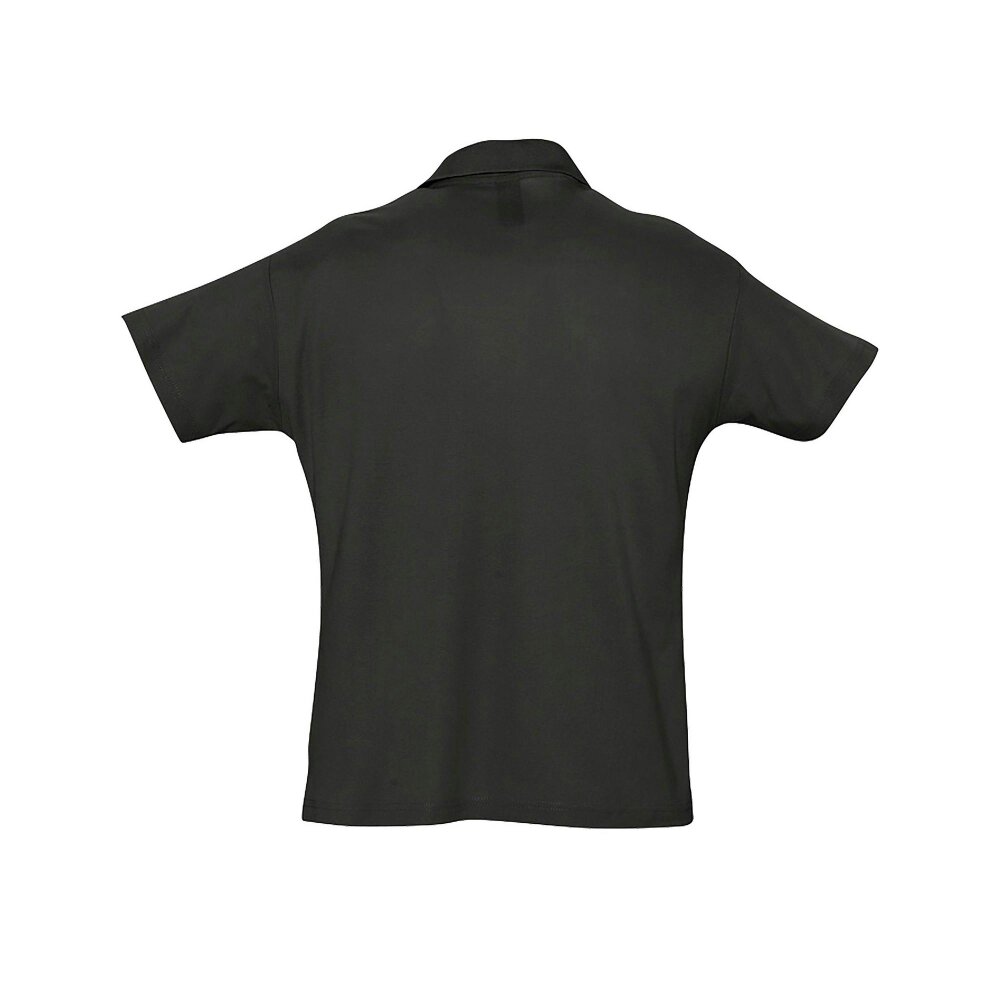 SOLS Mens Summer II Pique Short Sleeve Polo Shirt - Black