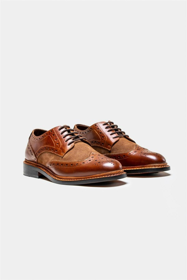 Merton tan/tan shoe front