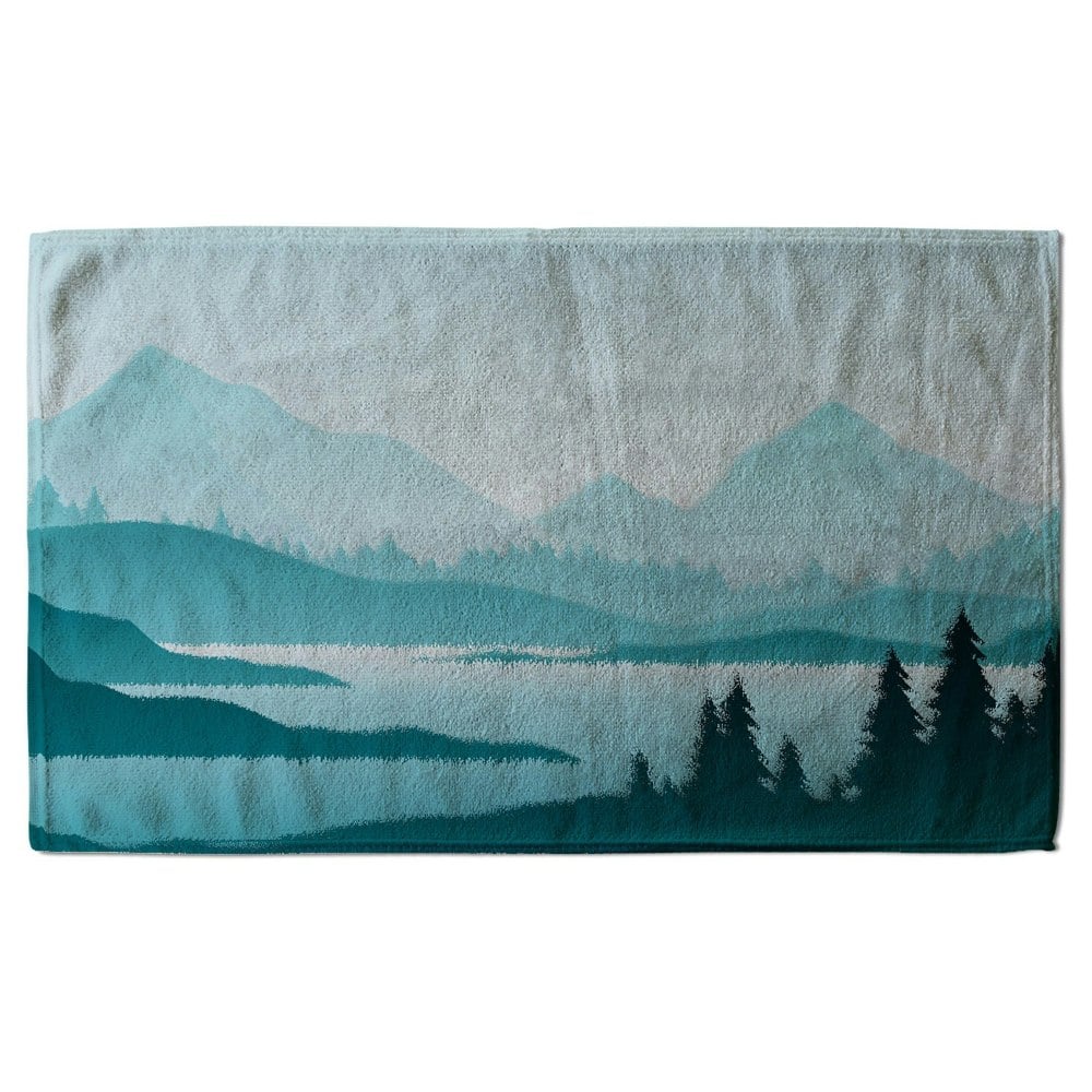 Benjamin Tate Design abstract mountain landscape (Bath Towel)