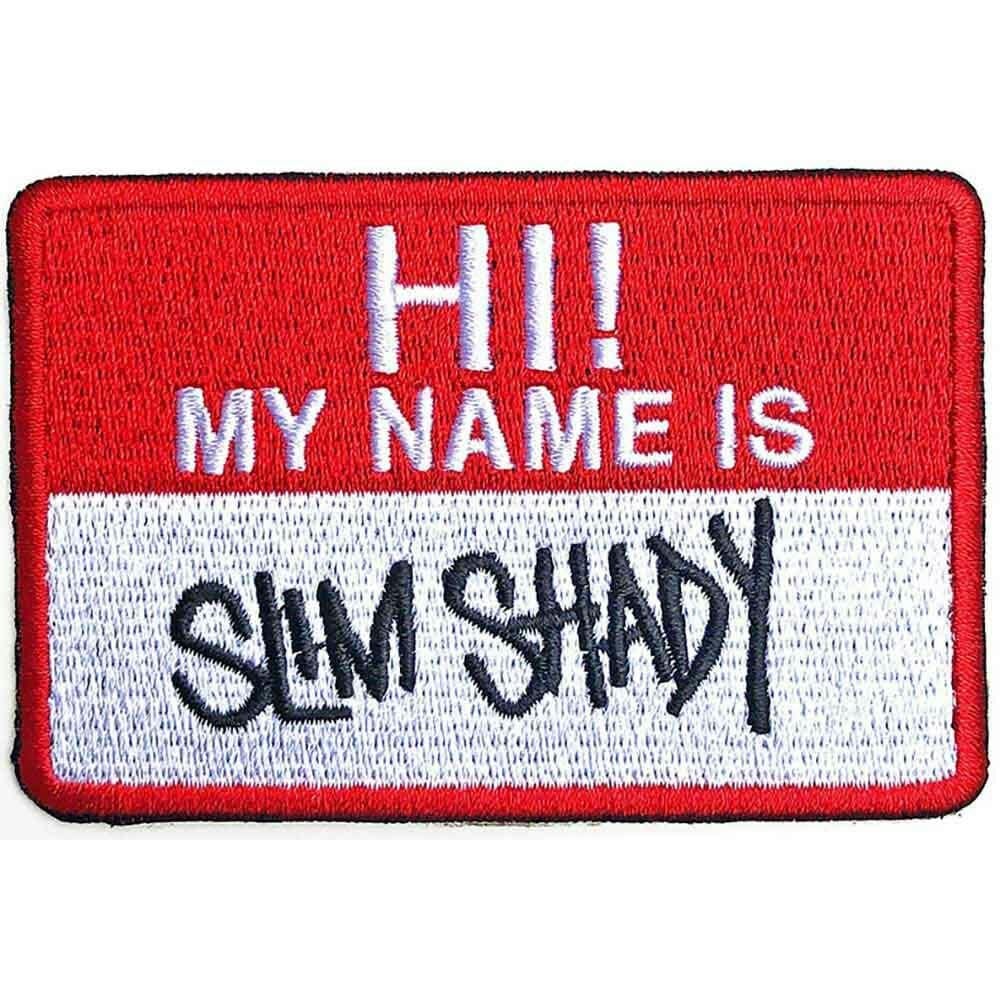 Eminem Patch Slim Shady Name Badge new Official Red 8x5cm