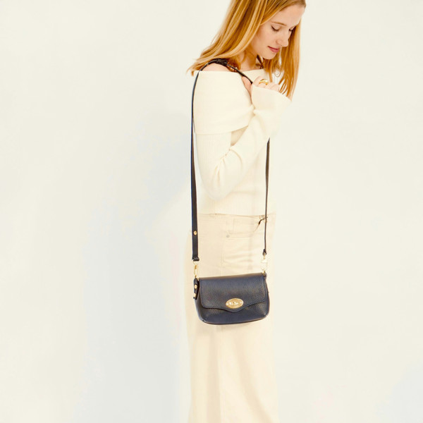 Apatchy London The Maddie Leather Bag - Navy