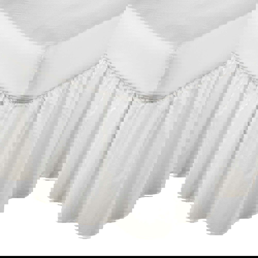 Belledorm Easy Fit Frilled Platform Valance - White