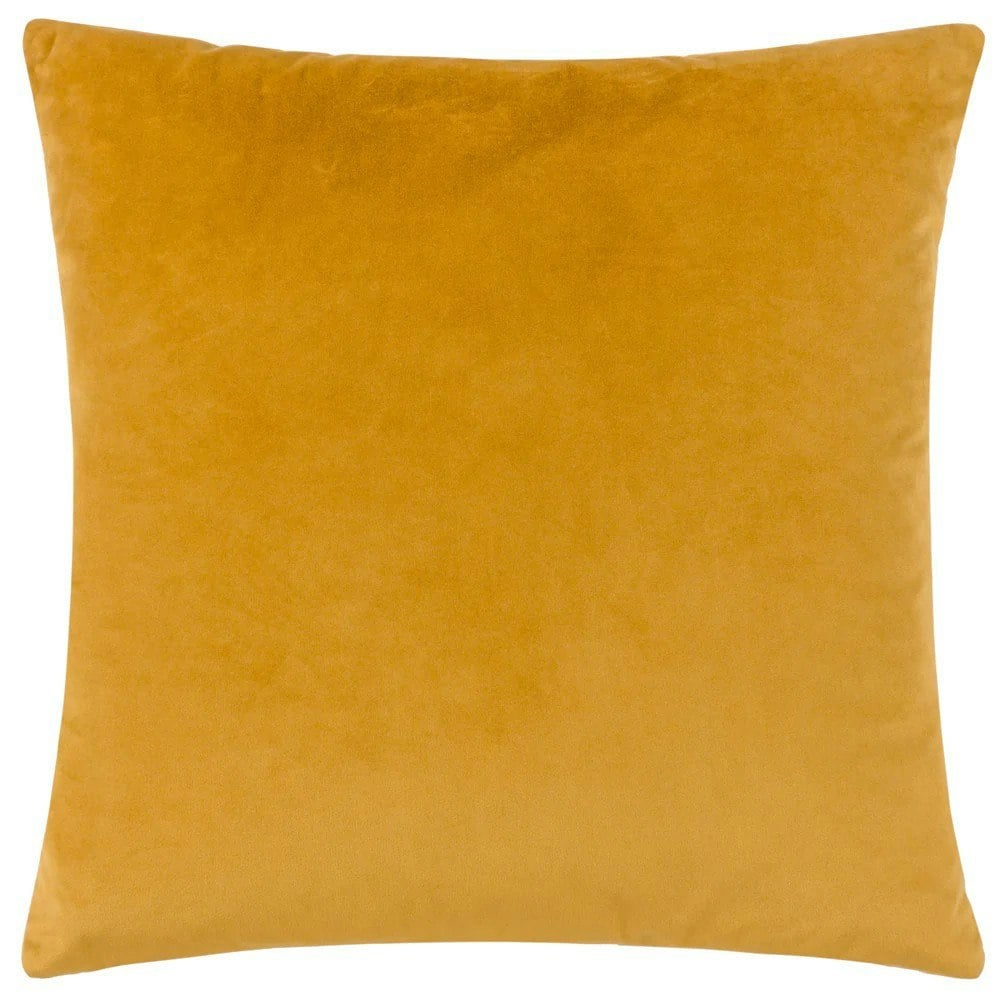 Paoletti Henley Jacquard Velvet Cushion Cover - Gold