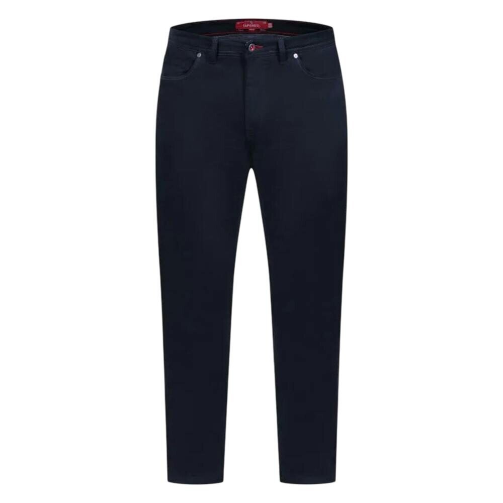 Duke Mens Kelvin D555 Stretch Tapered Chinos - Navy - Navy - 98% Cotton/2% Elastane