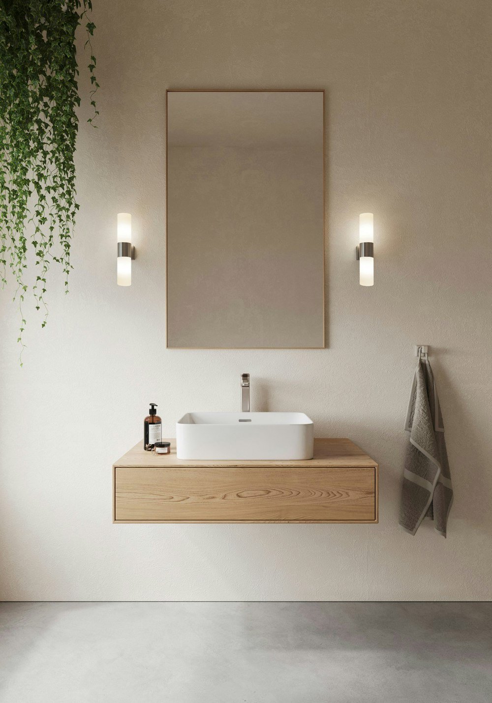 Nordlux Tangens Double | Wall light | Brushed steel