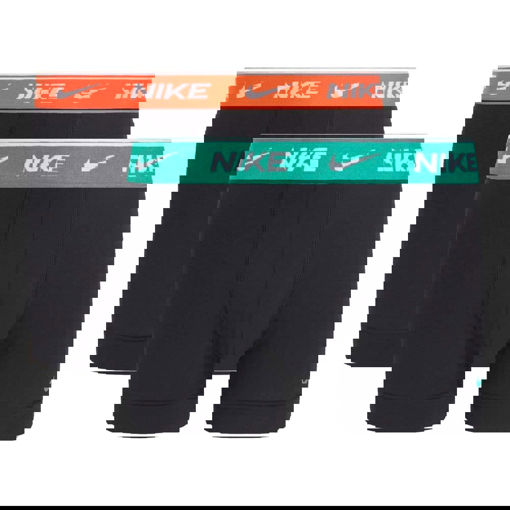 Nike Mens Boxer Shorts (Pack of 2) - Black/Green/Orange