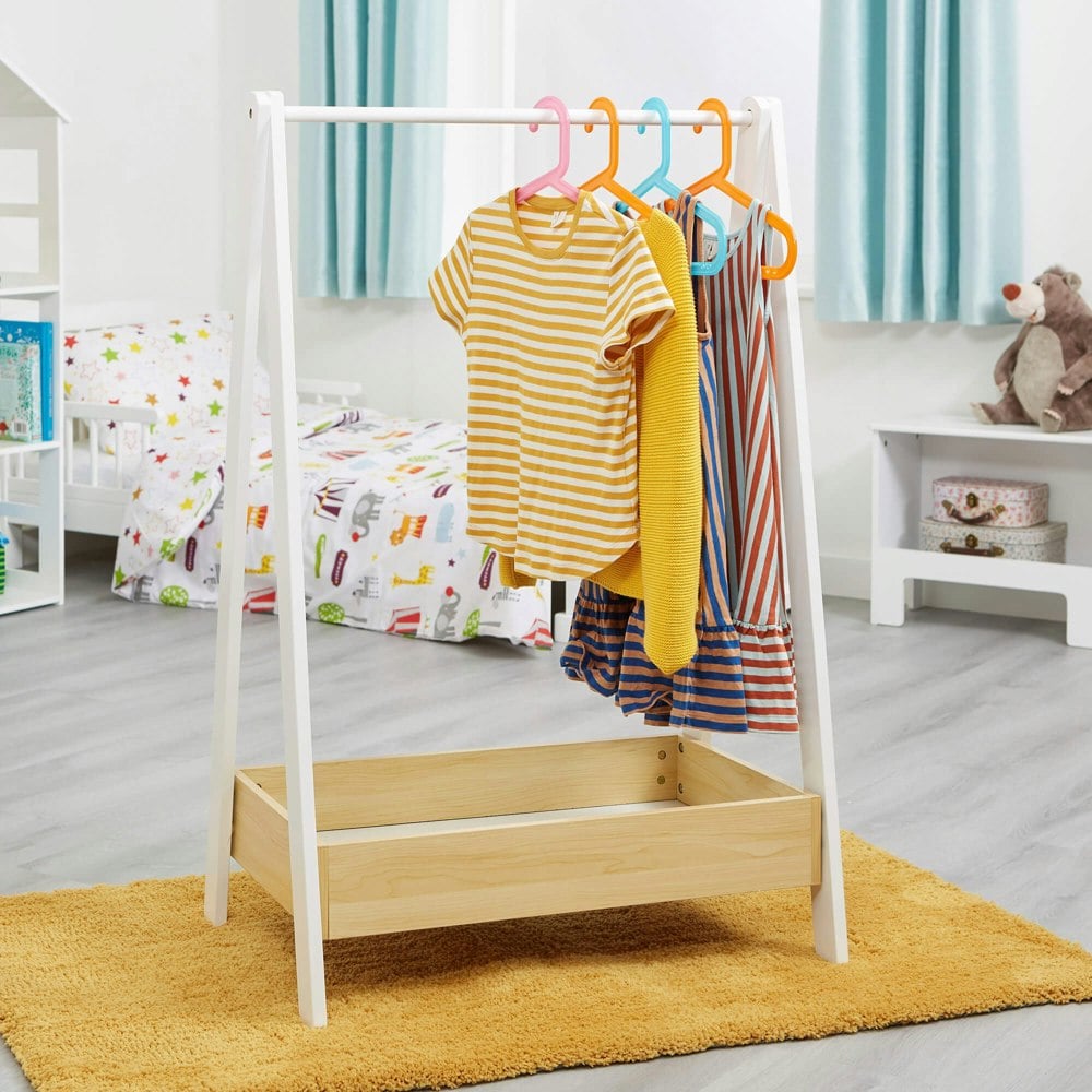 Liberty House Toys White Children's Dressing Rail - /Pine Small