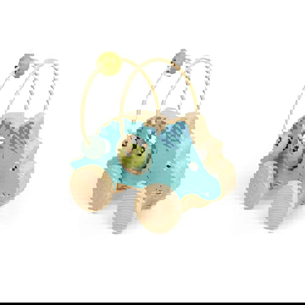 Bigjigs Toys Push Along Triceratops Bead Frame