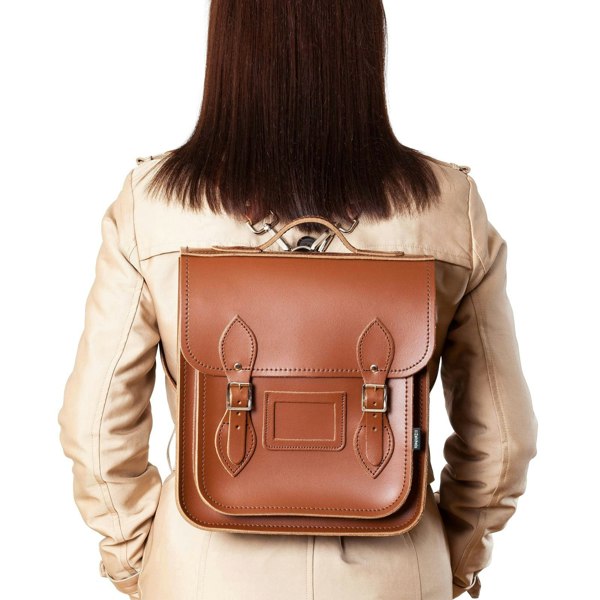 Chestnut Leather City Backpack - Backpack - Zatchels