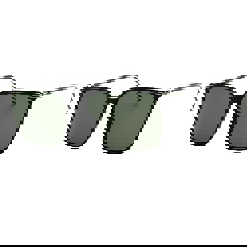 Hugo Boss Green Lens Thin Legs Black Sunglasses One Size