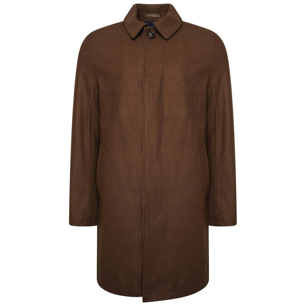 Harry Brown London Harry Brown Mud Wool Blend Overcoat