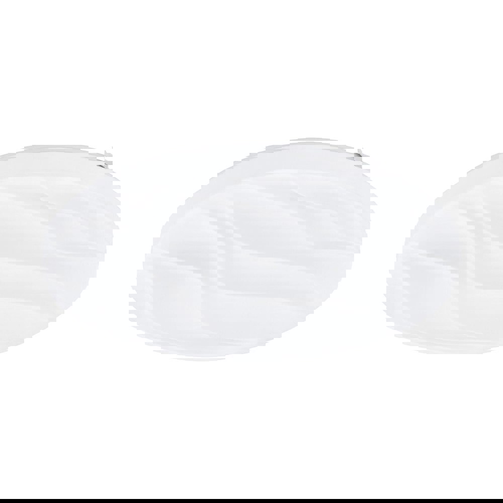 Flush Ceiling Light Colour White Shade White Plastic Bulb LED 17.3W Included Loops