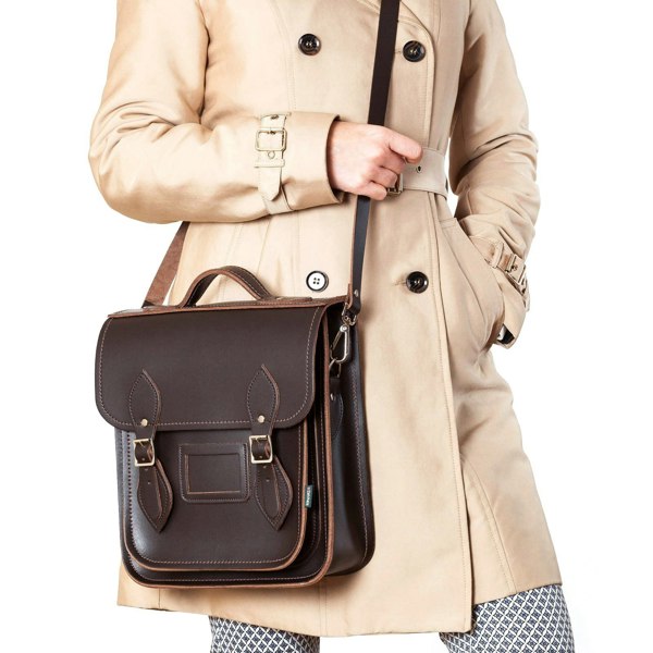 Dark Brown Leather City Backpack - Backpack - Zatchels