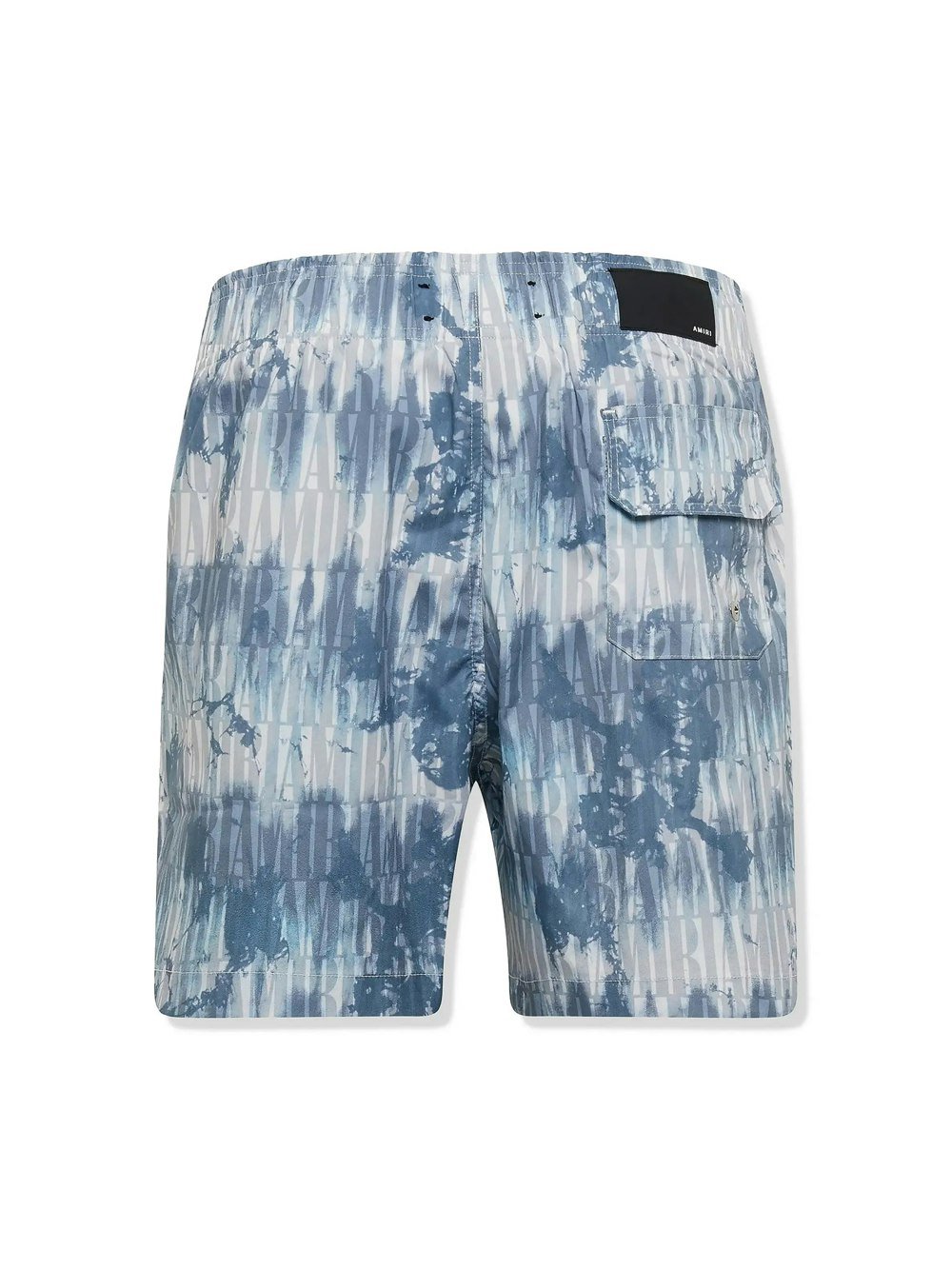 AMIRI Tie Dye All Over Logo Swim Shorts - Blue