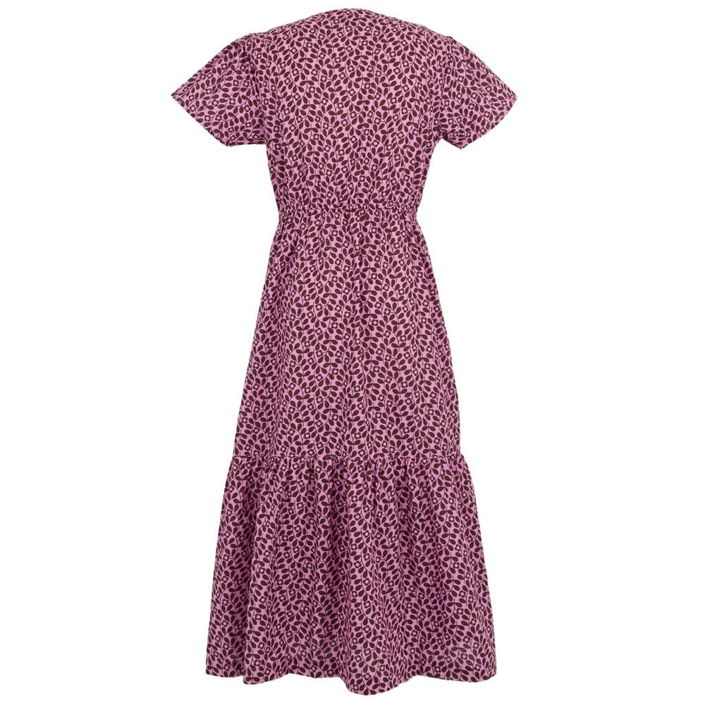 Regatta Women's Orla Kiely Jasmine Flower Tiered Midi Dress - Lilac