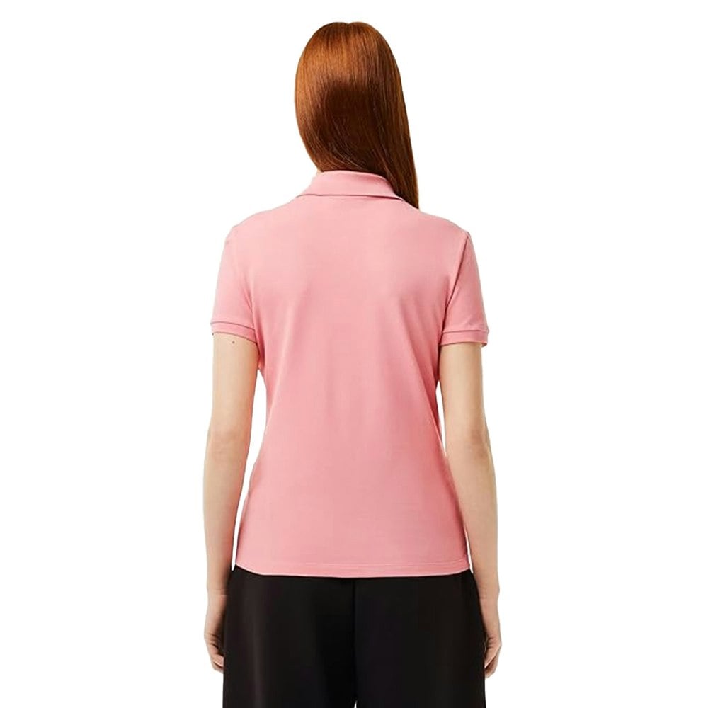 Lacoste Womens/Ladies Mini Pique Stretch Slim Polo Shirt - Pink