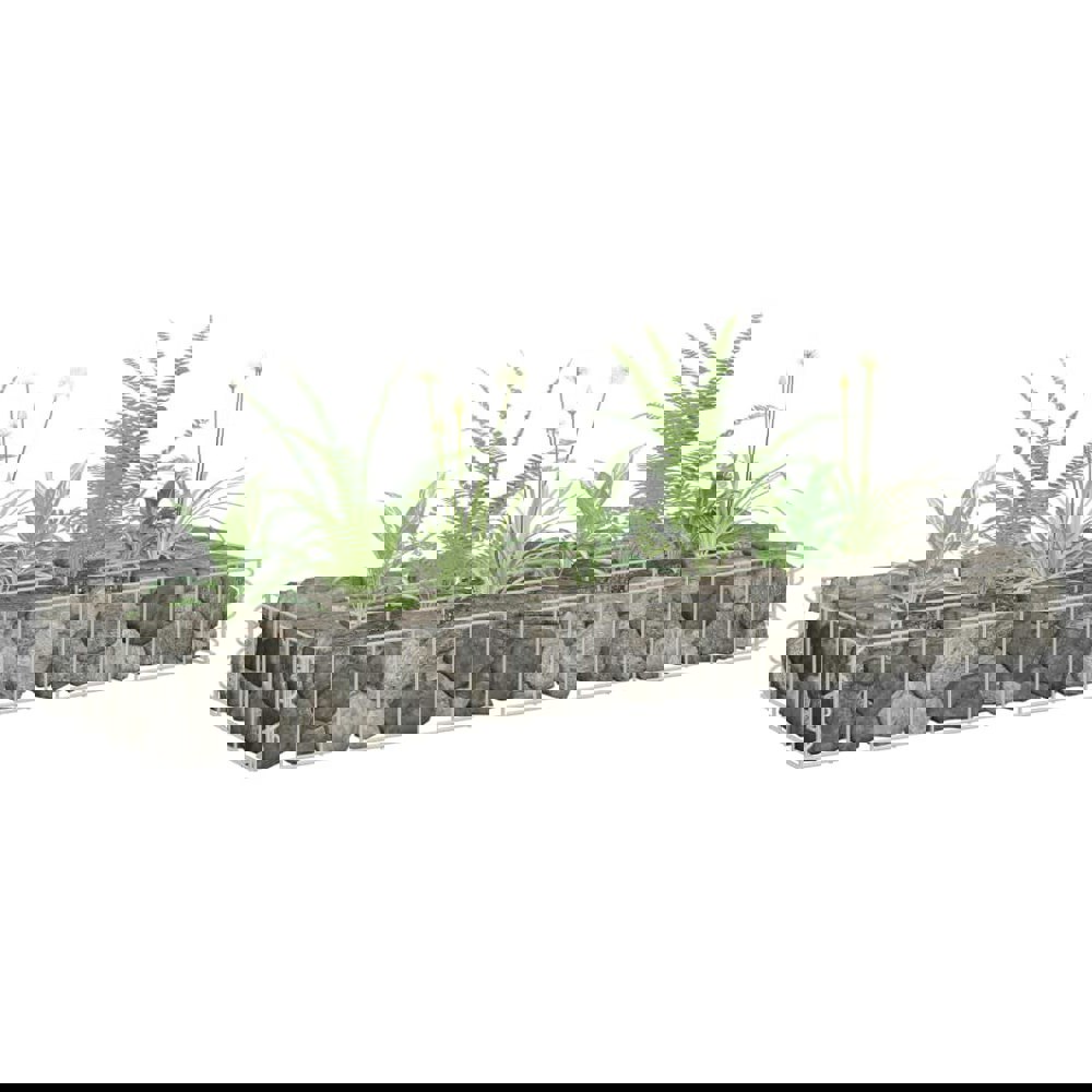 Berkfield Gabion Raised Bed Galvanised Steel 90x30x10 cm