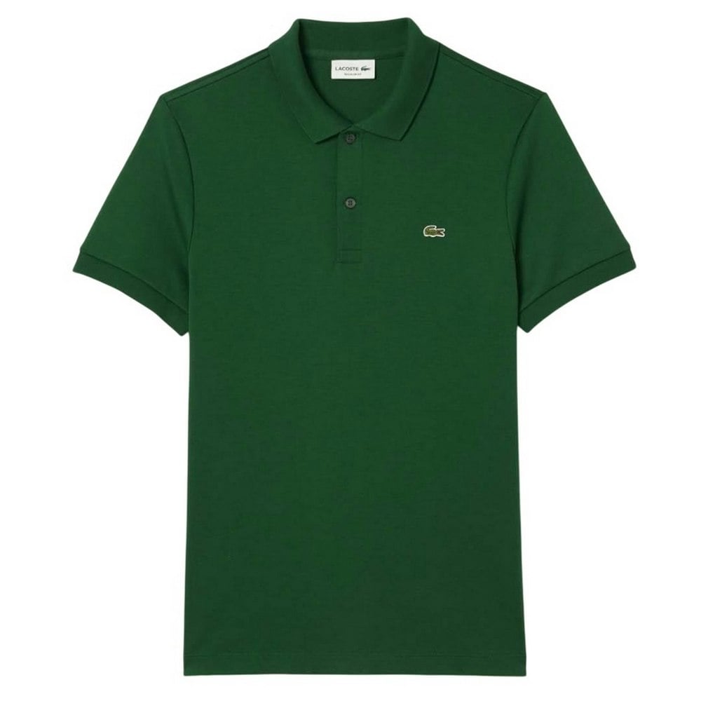 Lacoste Mens Pima Cotton Regular Polo Shirt - Green