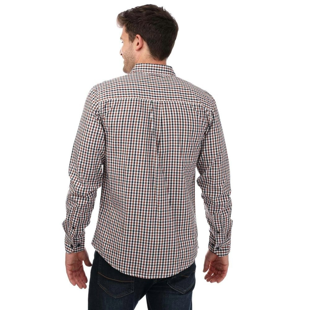 Weekend Offender Mens Barbaro Checked Shirt - Brown