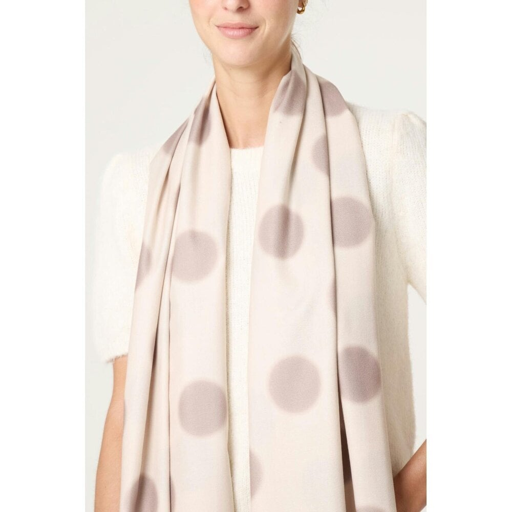Blue Vanilla Polka Dot Pattern Scarf
