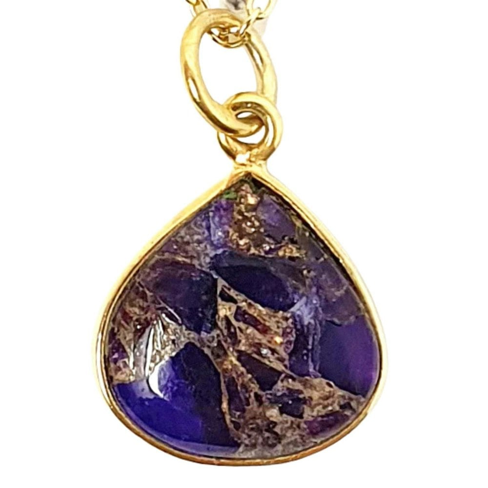 18ct Gold Vermeil Round Amethyst February Birthstone Bezel Pendant