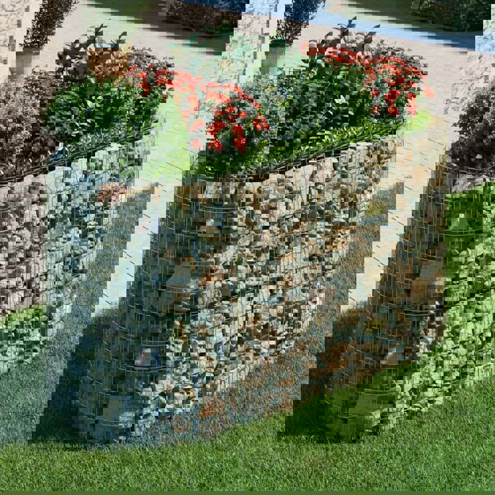 Berkfield Gabion Raised Bed Galvanised Iron 200x100x100 cm