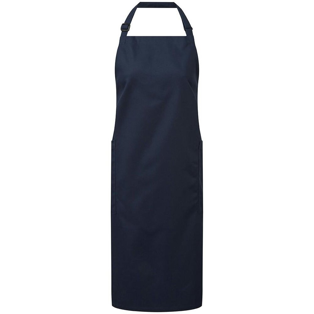 Premier Organic Fairtrade Certified Recycled Full Apron - Navy - One Size - Navy - 65% Recycled Polyester/35% Cotton