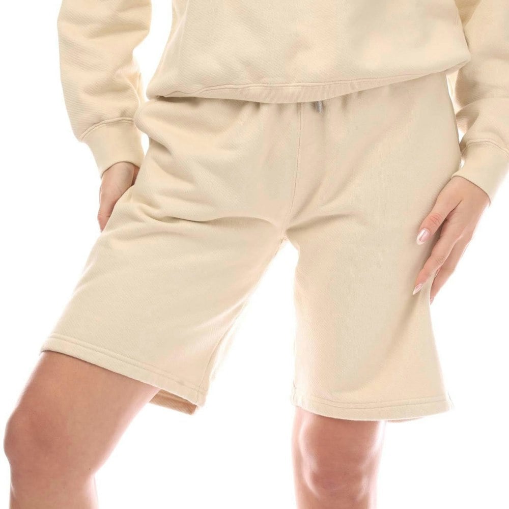 Off White Womens/Ladies Diagonal Sweat Shorts - Beige
