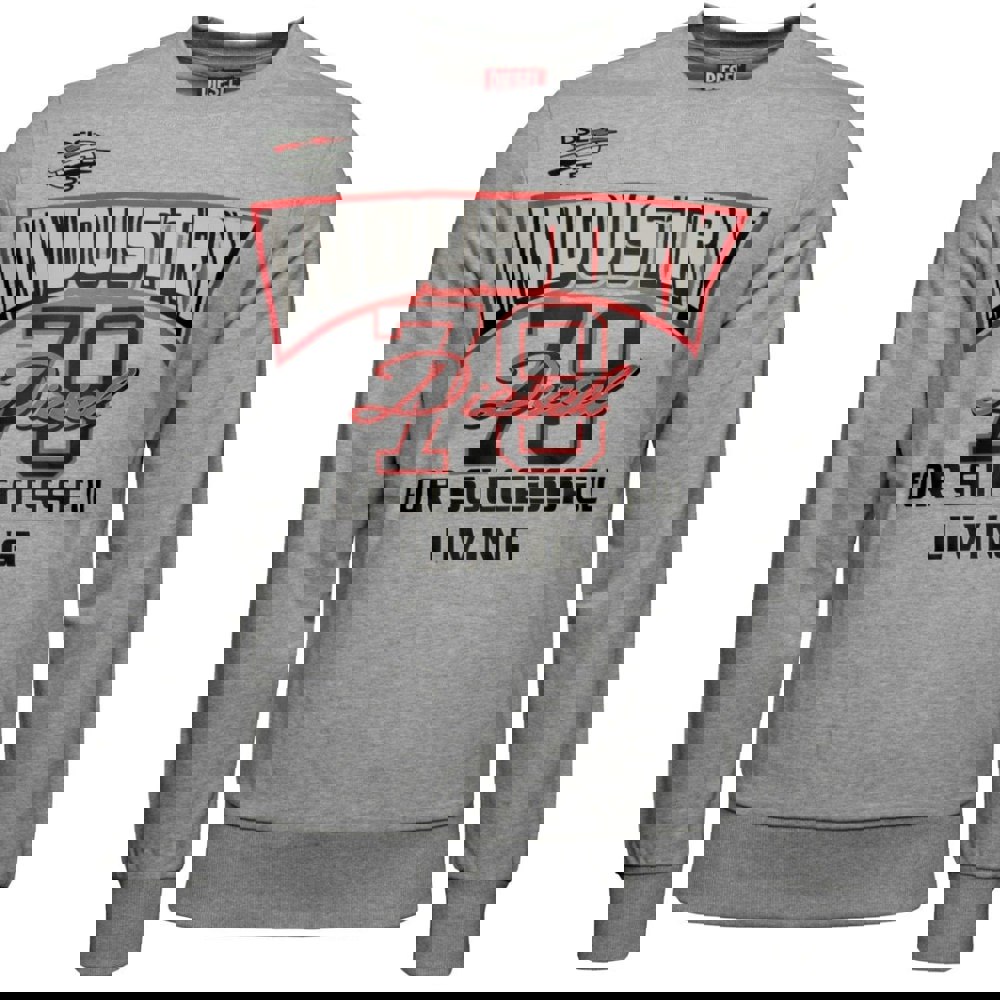 Diesel Industry 78 Logo Grey Sweatshirt