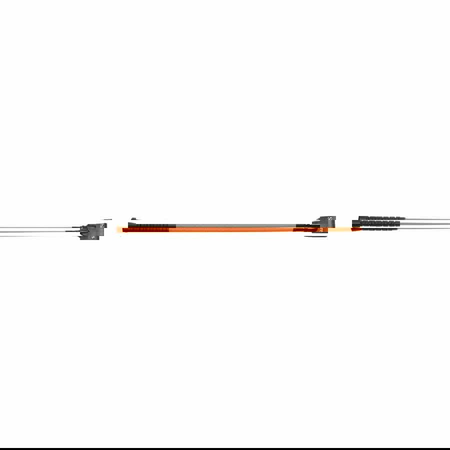 Shires Plain Leather Horse Dressage Whip - Orange