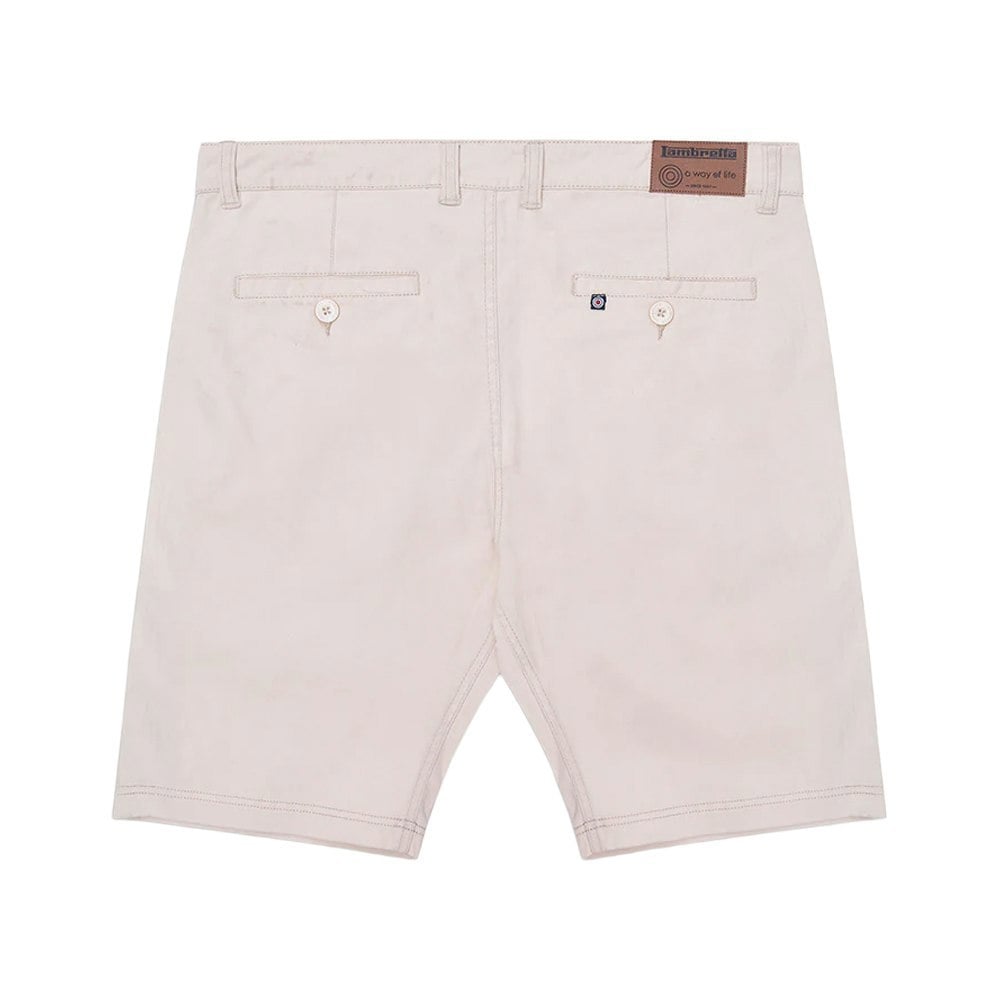 Lambretta Mens Chino Shorts - Stone