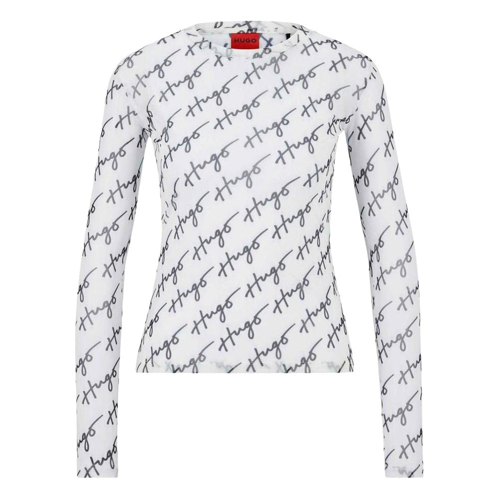 Hugo Womens/Ladies Diralina_4 T-Shirt - White/Grey