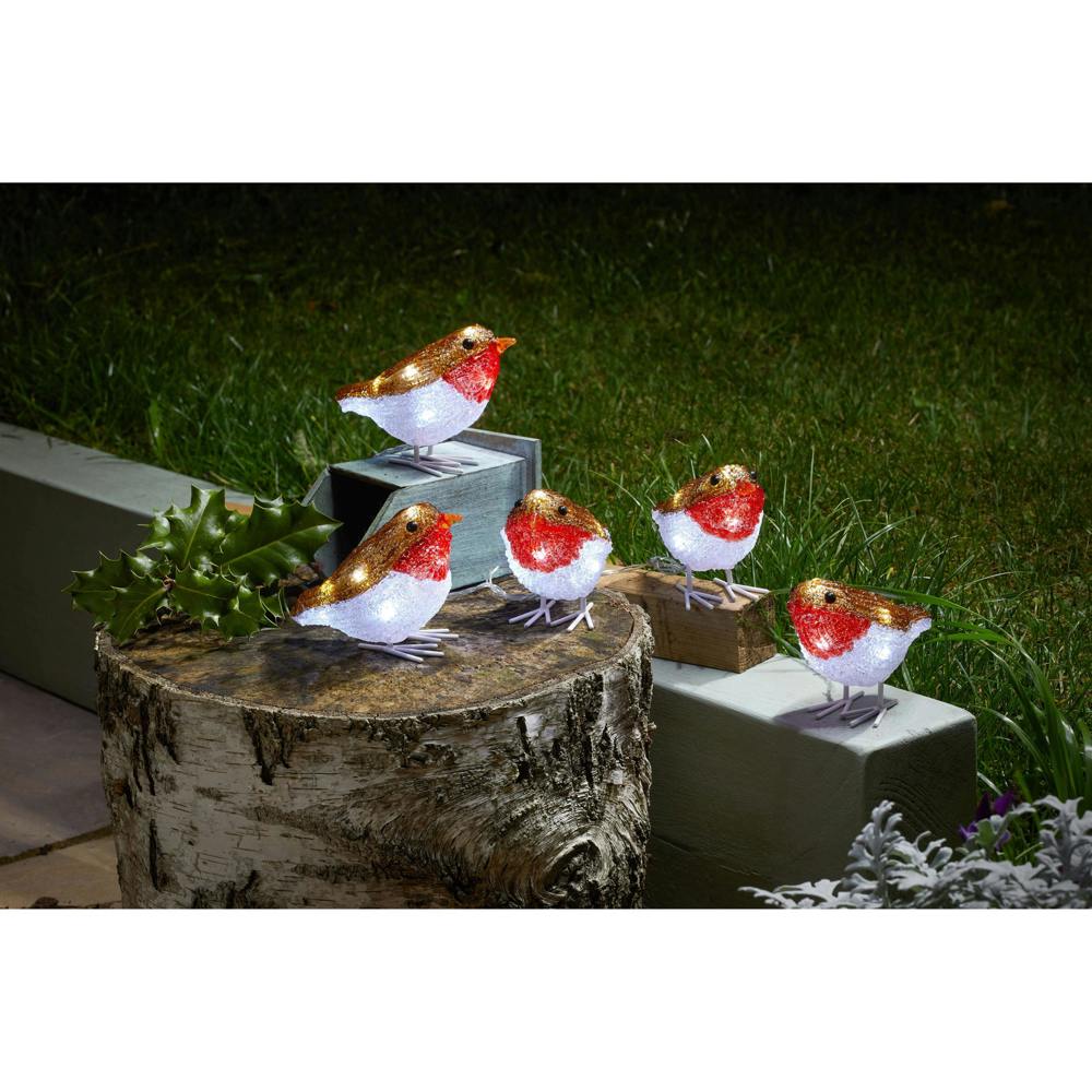 Scotts of Stow InLit Ice Robins Set of 5