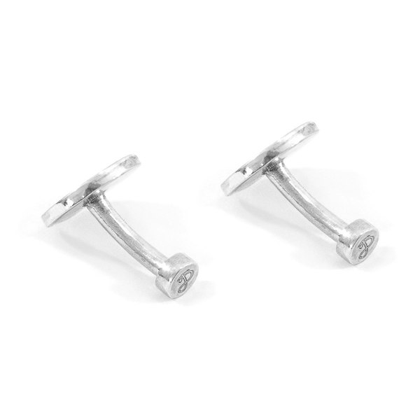 Anchor & Crew Ditton Round Silver Cufflinks