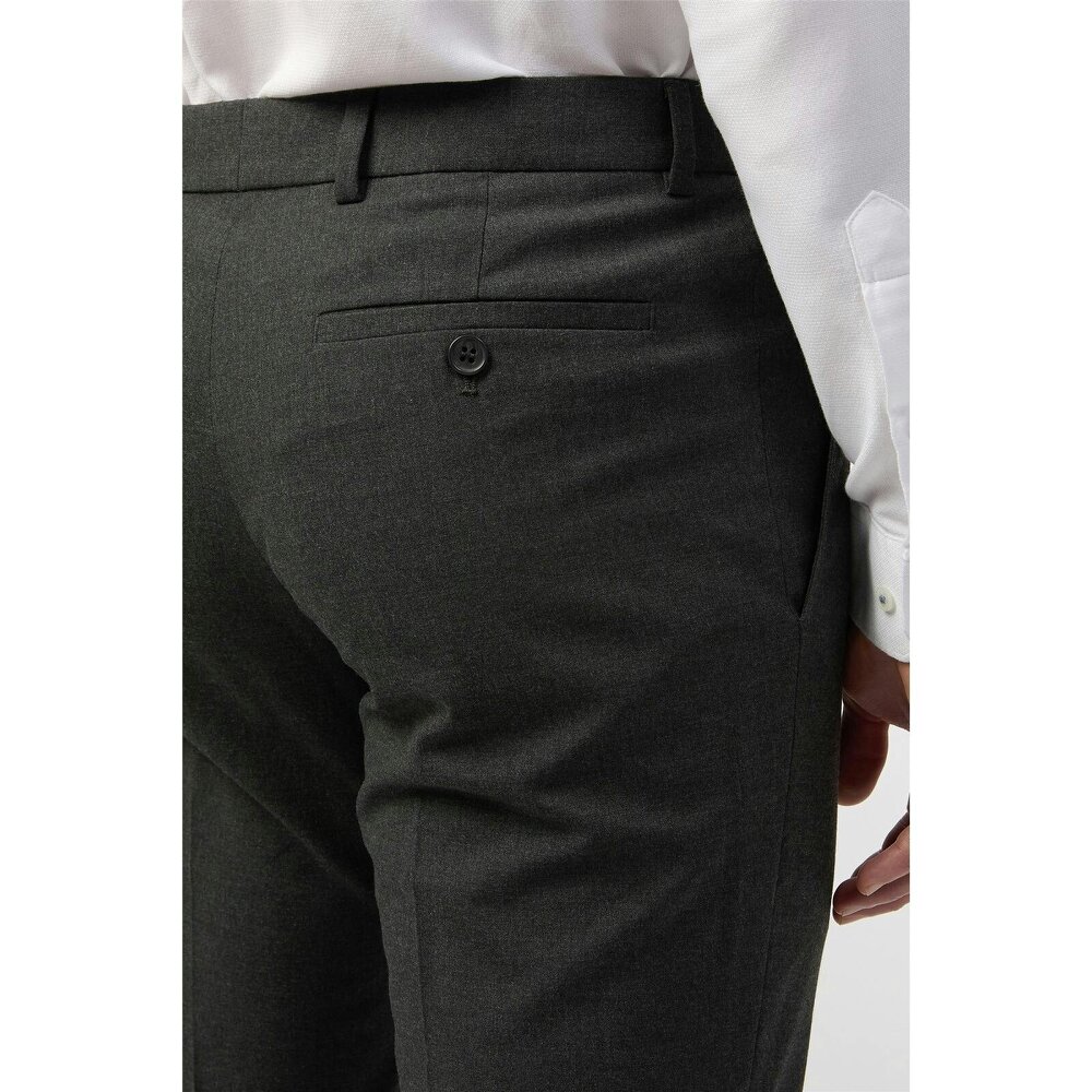 Limehaus Tailored Fit Charcoal Stretch Trousers
