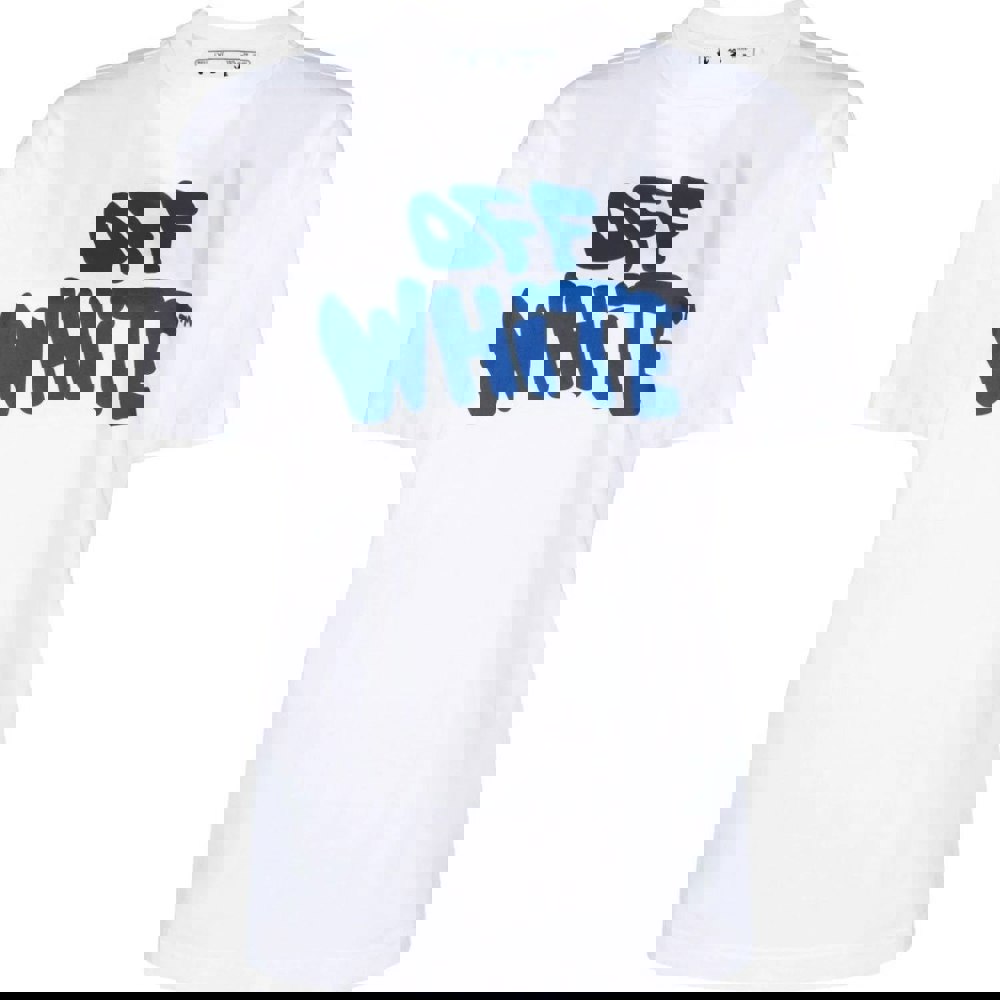 Off-White 70s Type Logo Casual Tee White T-Shirt XXS