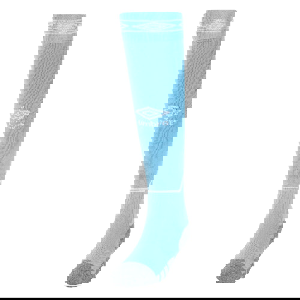Umbro Childrens/Kids Diamond Football Socks - Sky Blue/White