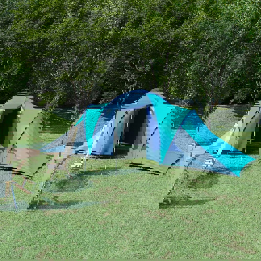 Berkfield Camping Tent 6 Persons Blue and Light Blue
