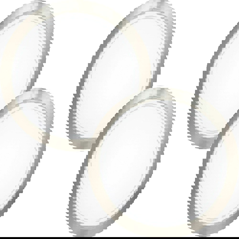 2 PACK Wall Flush Ceiling Light Satin Nickel White Clear Glass Painted E27 60W Loops