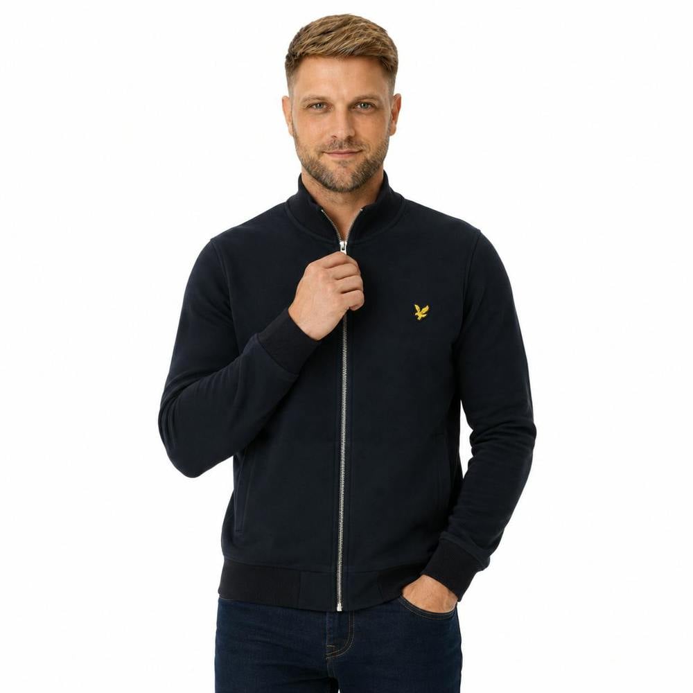 Lyle & Scott Pique Track Top Jacket Dark Navy