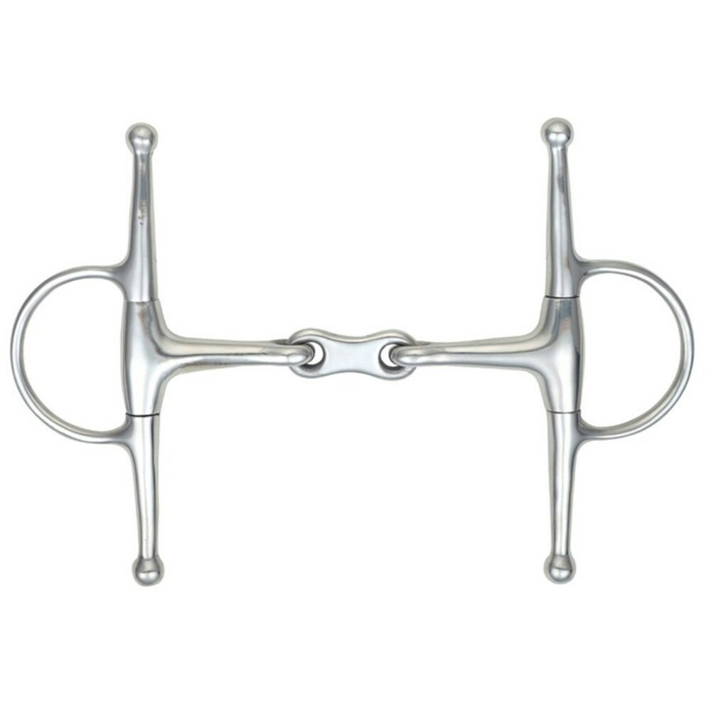 Shires French Link Horse Full Cheek Snaffle Bit - Silver