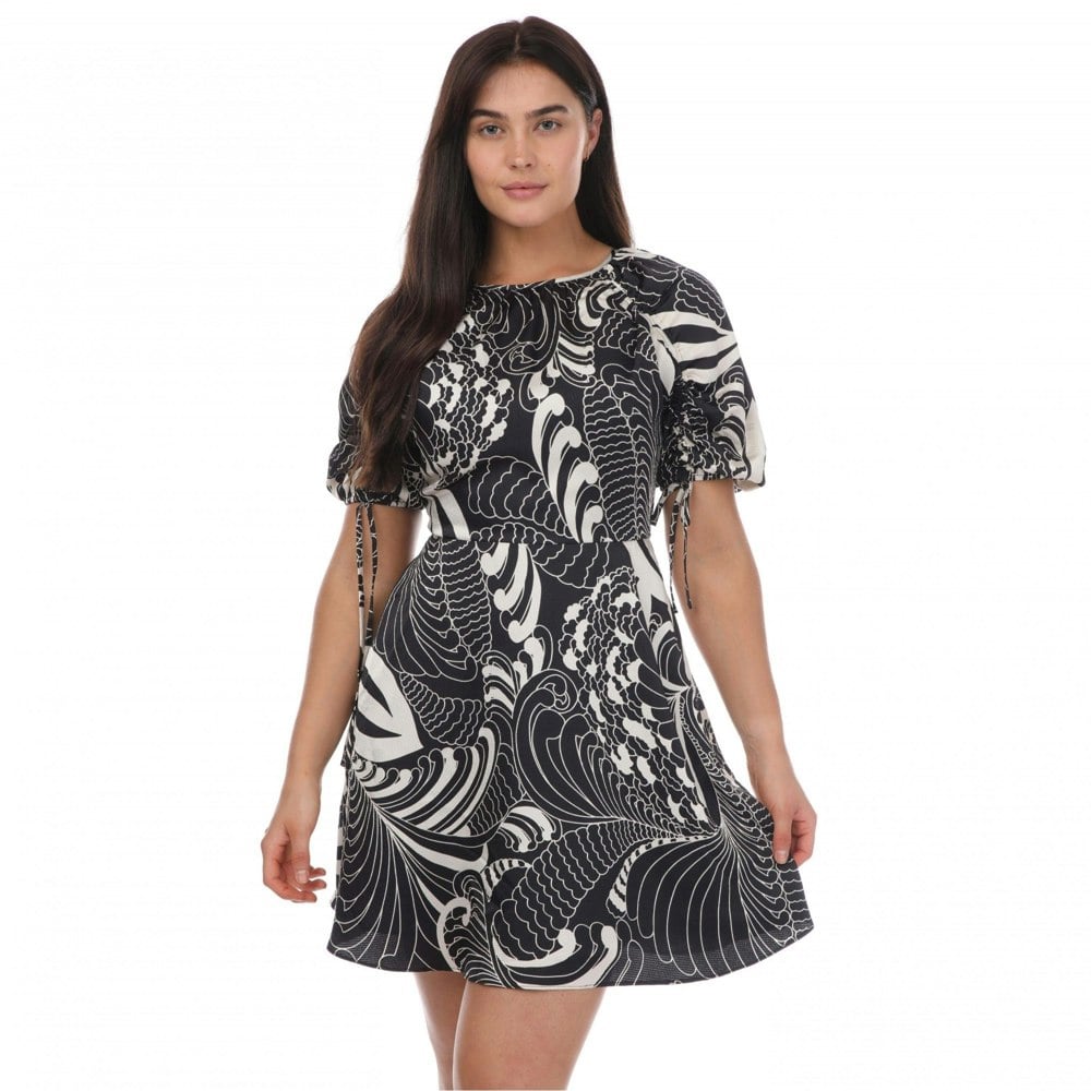 Ted Baker Womens/Ladies Faridda Printed Puff Sleeve Mini Dress - Black