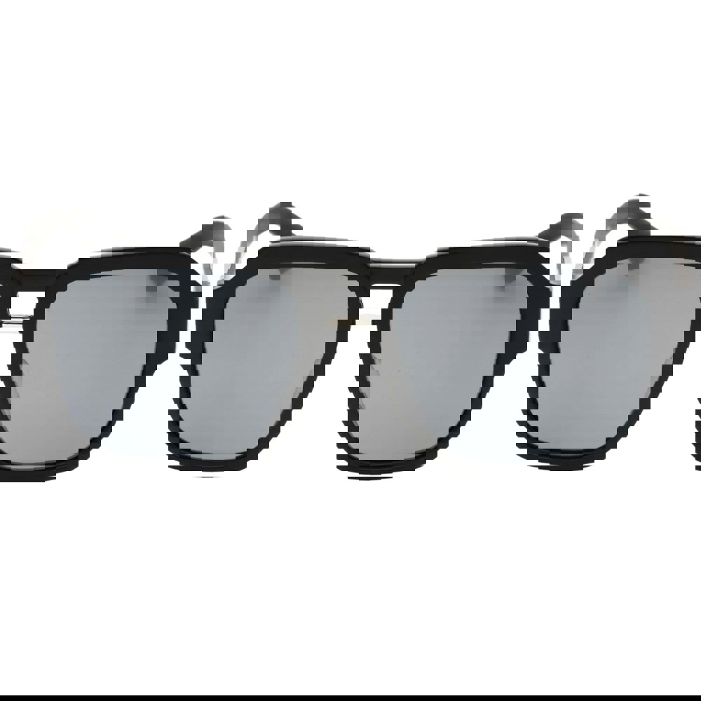 Dolce & Gabbana Silver Grey Lens Matte Black Sunglasses One Size