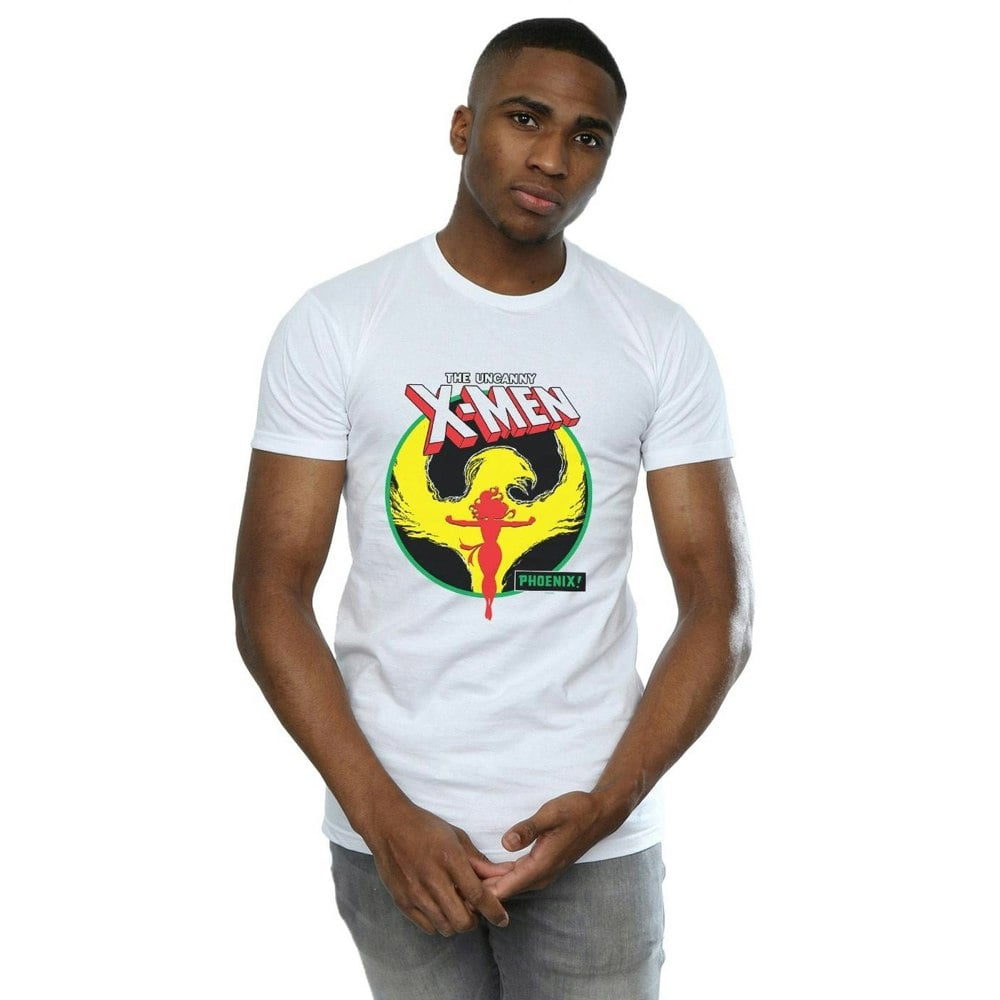 Marvel Mens X-Men Phoenix Circle T-Shirt - White